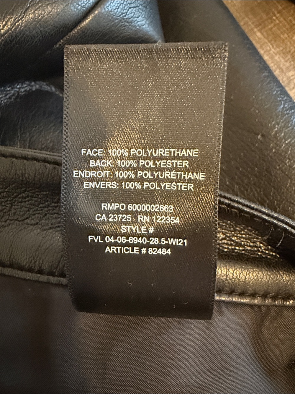 Wilfred Black Faux Leather Straight-Leg Jeans - Picture 7 of 7